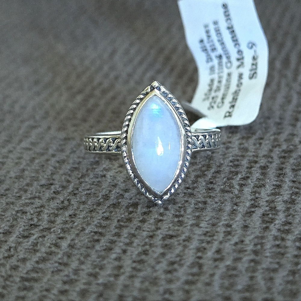 Shivam Rainbow🌈 Moonstone🌙 Marquise Ring💍 - NWT - Picture 14 of 16